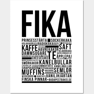 Fika coffe break newspaper style Posters and Art